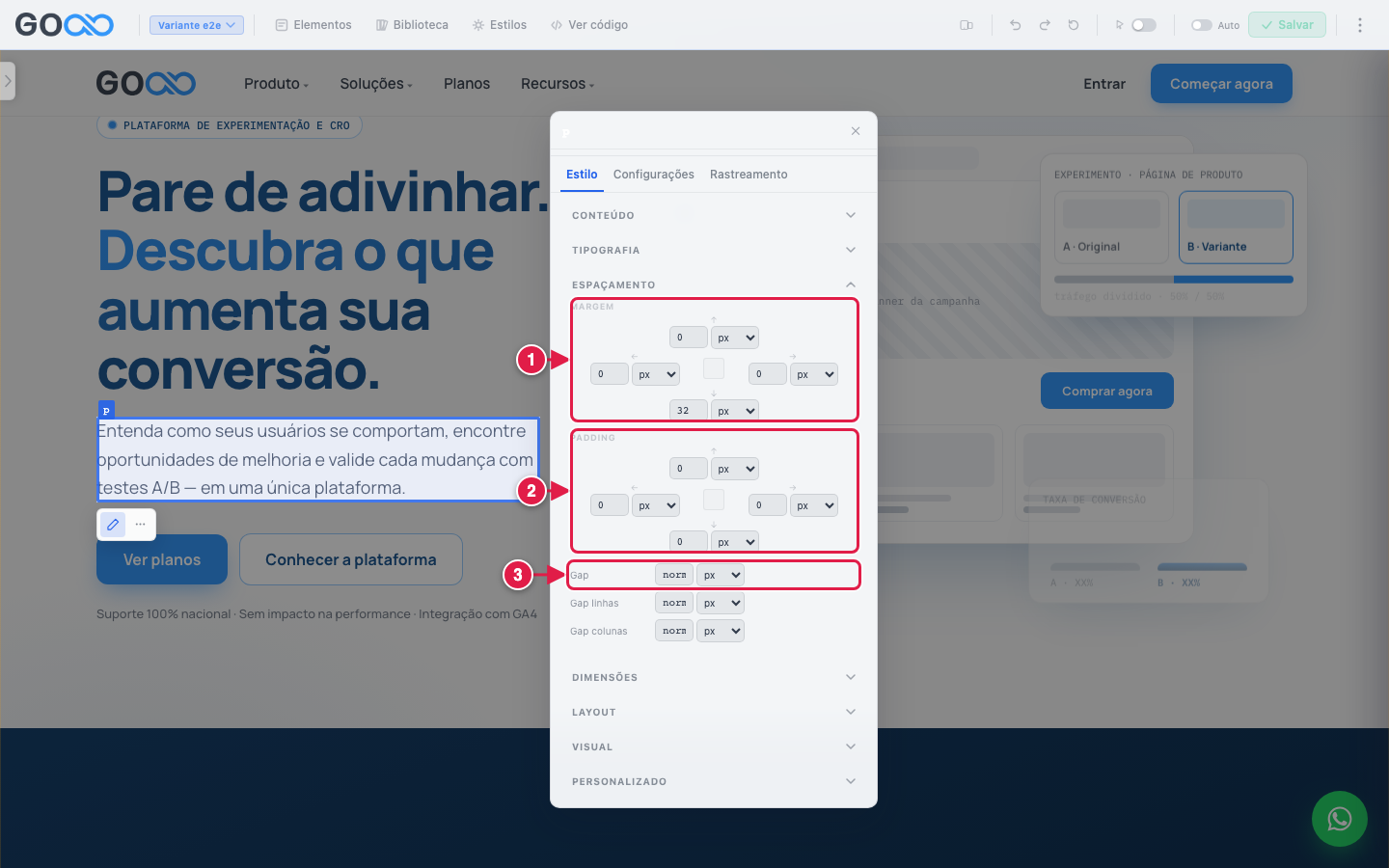 Grupo Espaçamento