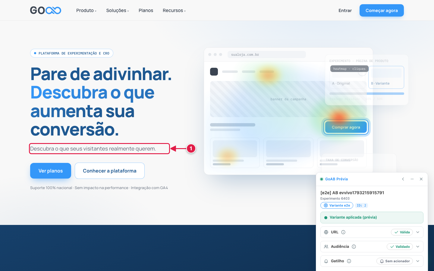 Variante com o texto alterado