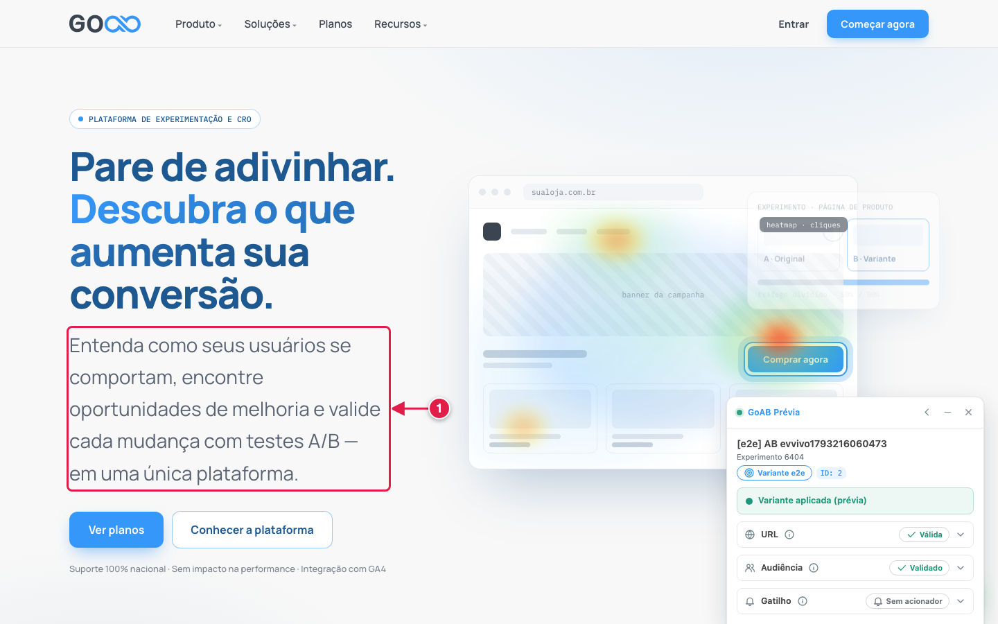 Variante com o texto maior